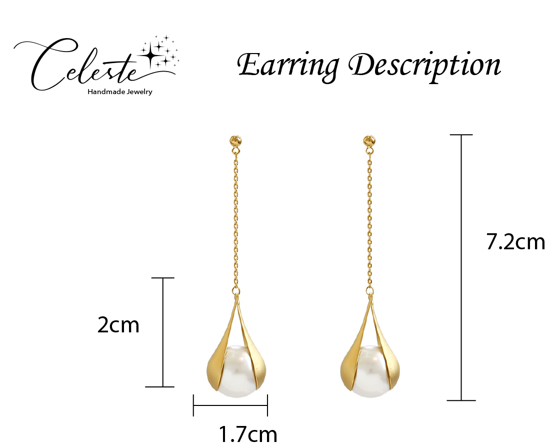  YienDoo Pearl Dangle Earrings Stud Gold Long Tassel Dangle  Earrings Pearl Tassel Earring Hanging Earring Fashion Pearl Jewelry for  Women and Girls