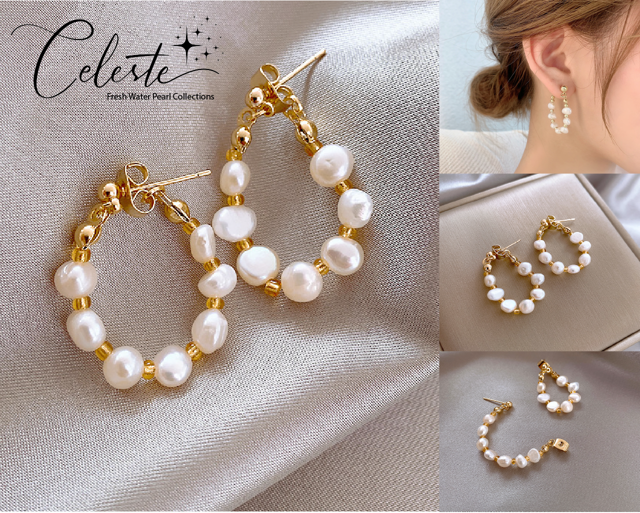 Buy real pearl clearance earrings